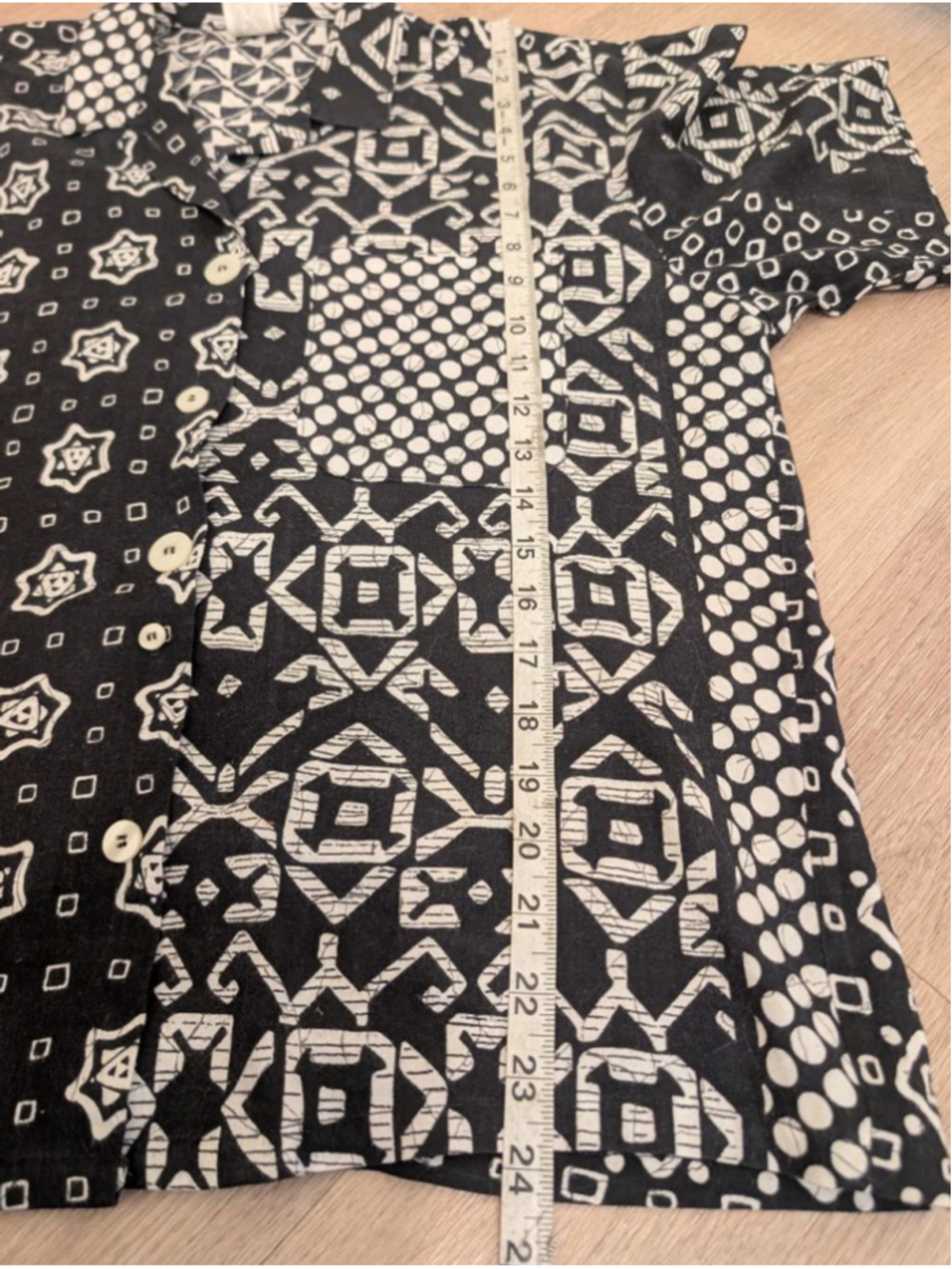 USA Vintage 90s Sostanza Geometric Abstract Print Shirt + Shorts Set Festival M - Picture 13 of 13